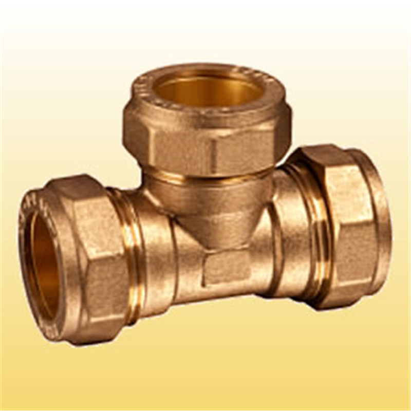 brass tee  compression fittings for copper tubing